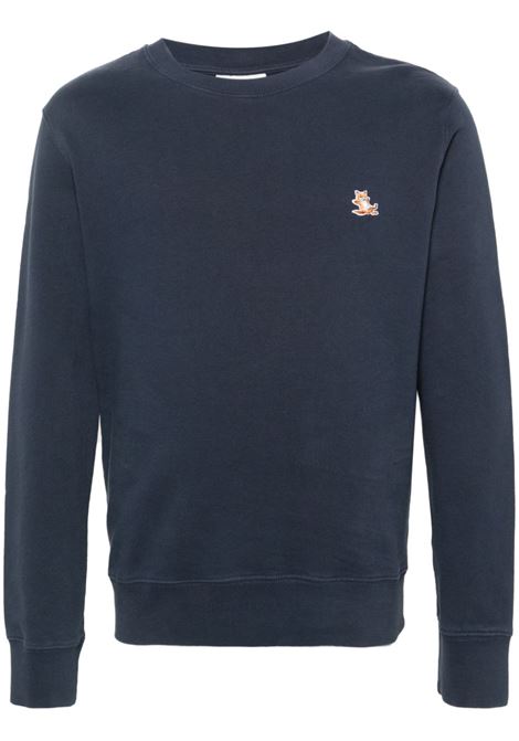 Blue Fox-patch sweatshirt - men